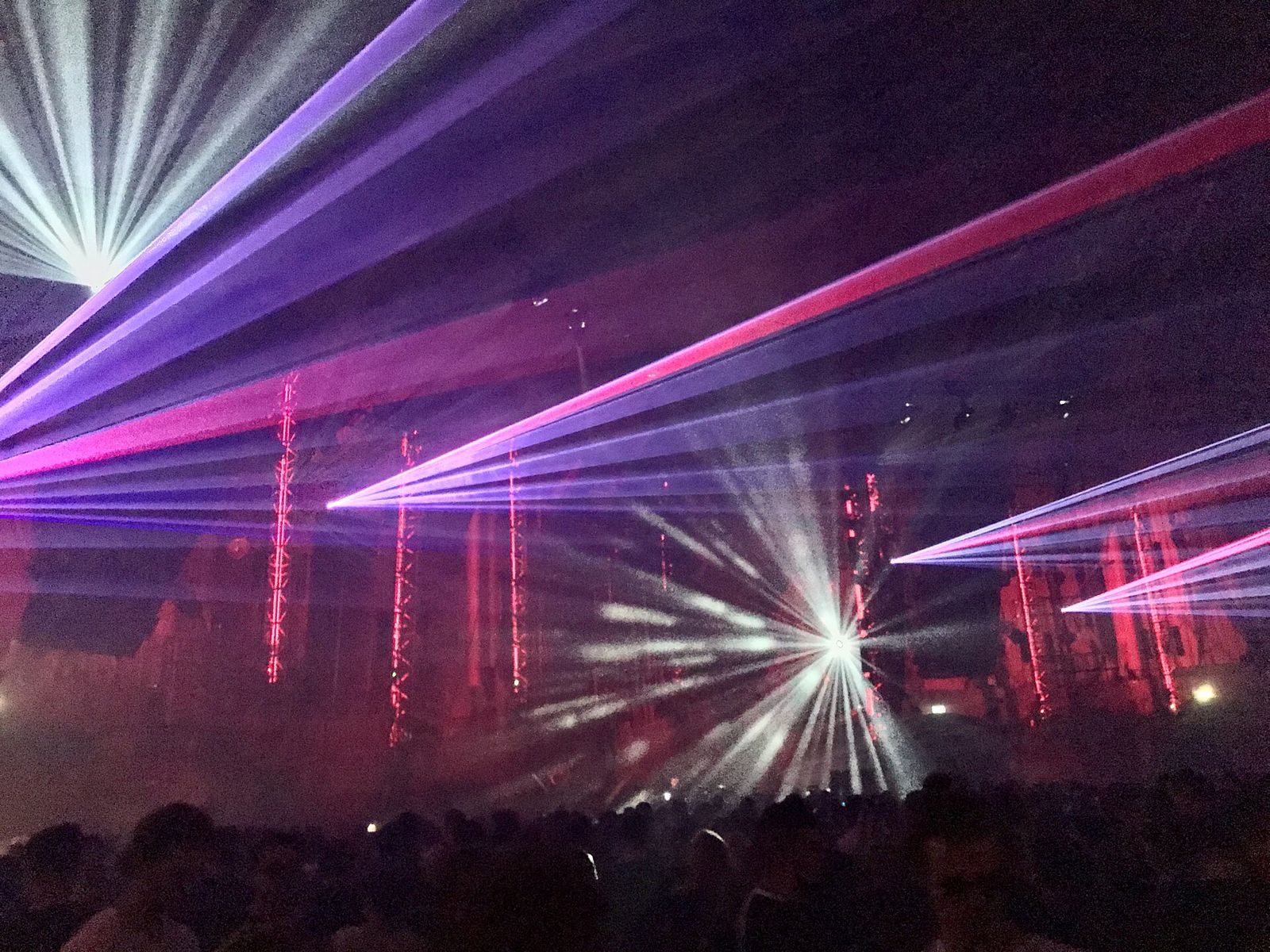 Lasers over the dance floor during Awakenings in the Gashouder, Amsterdam