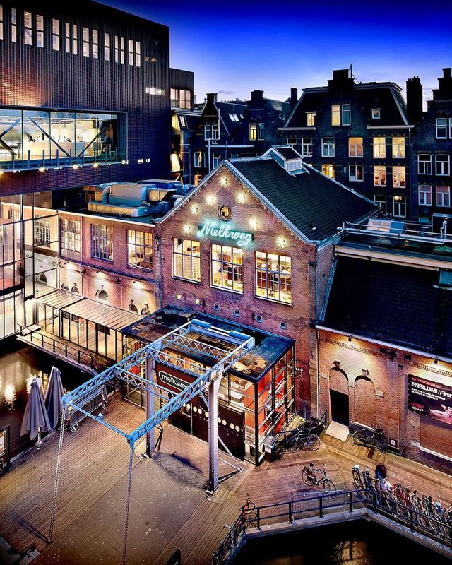Melkweg and the Rabozaal seen from above, Amsterdam