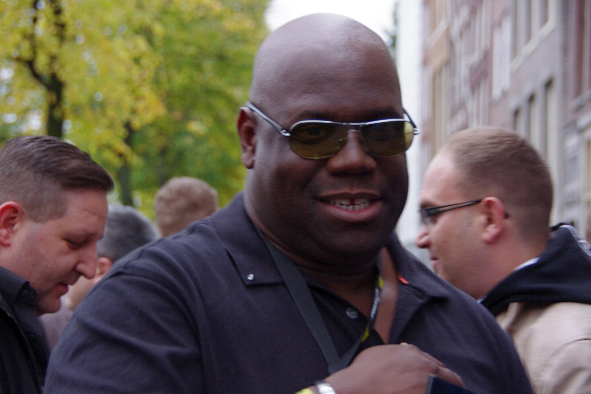 DJ Carl Cox on an Amsterdam street during Amsterdam Dance Event 2012